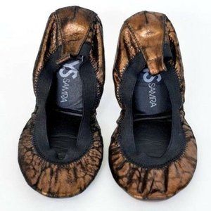 Yosi Samra Samara Foldable Bronze Metallic Ballet
